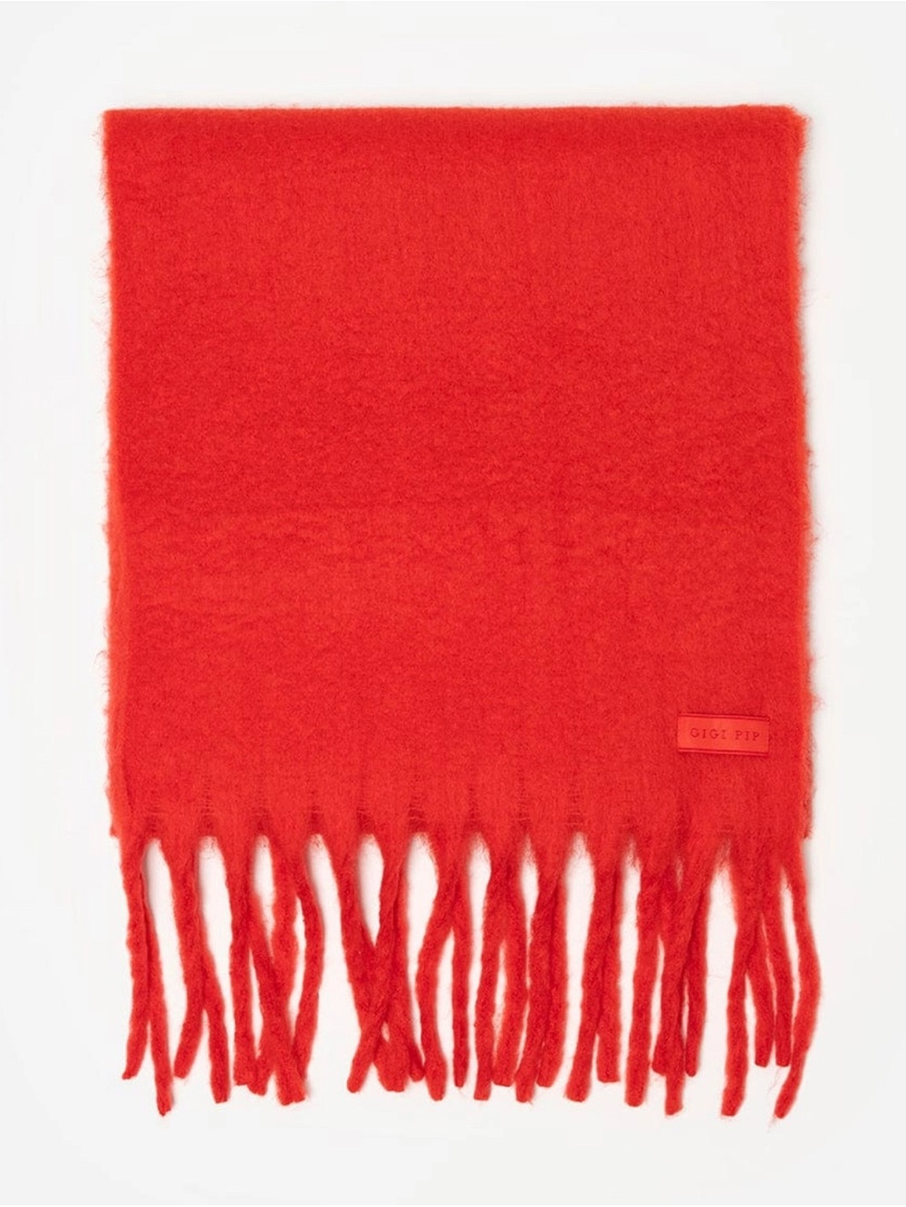 Gigi Pip Mik Oversized Knit Scarf- Red